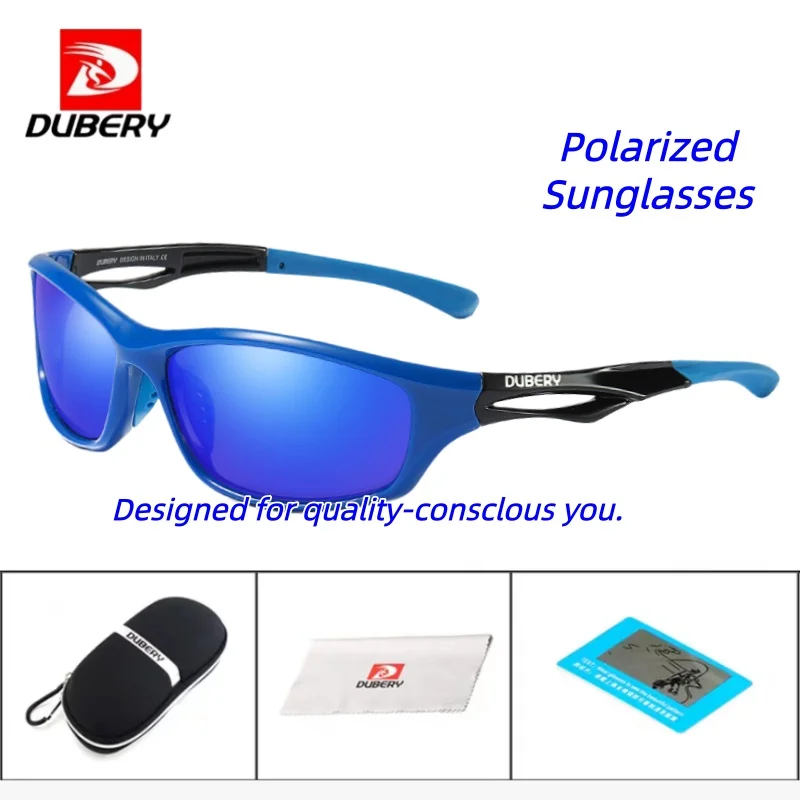 DUBERY New Polarized Film Coated Sunglasses UV400 Sports Sunglasses Fishing, Mountaineering, Outdoor Special Cycling Goggles