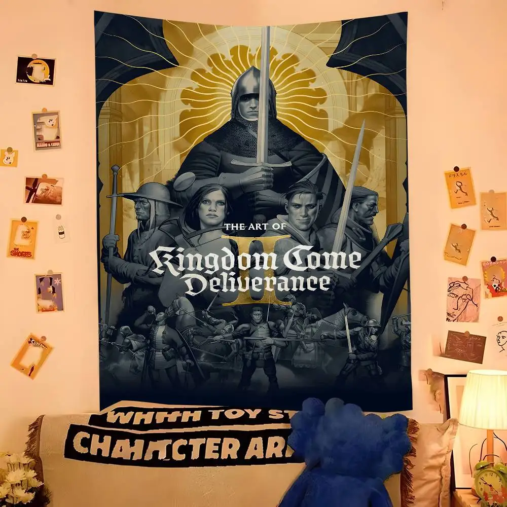 

Game K-Kingdom Come DeliveranceS 2 Tapestry Hanging Dormitory Room Bedspread Blanket Children's Room Party Home Decoration Gift
