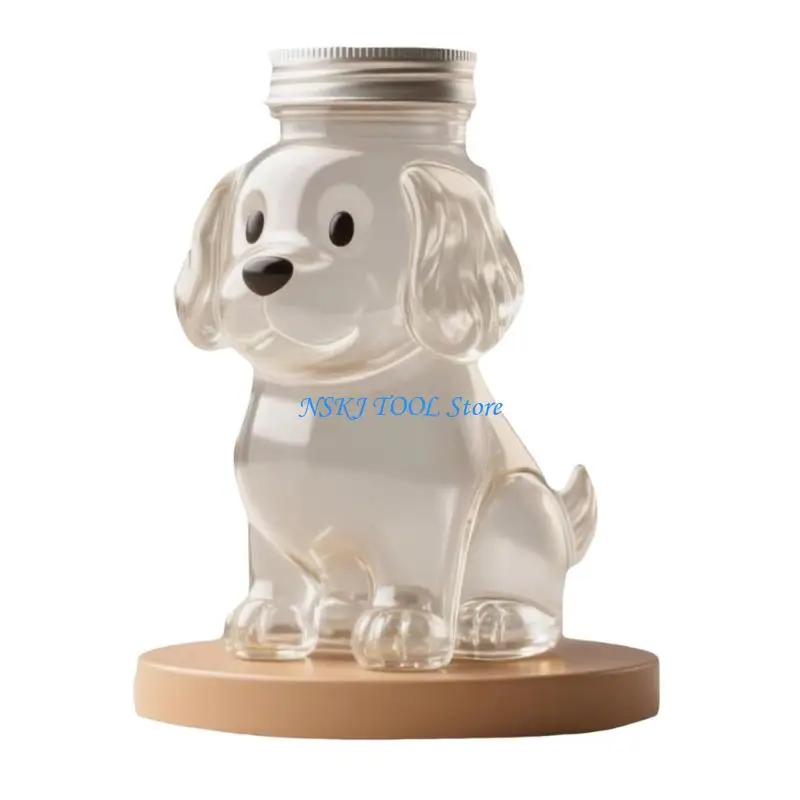 L8RC Durable Clear Pet Treat Storage Jar Designed For Quick Access And Hassle Release Maintenances
