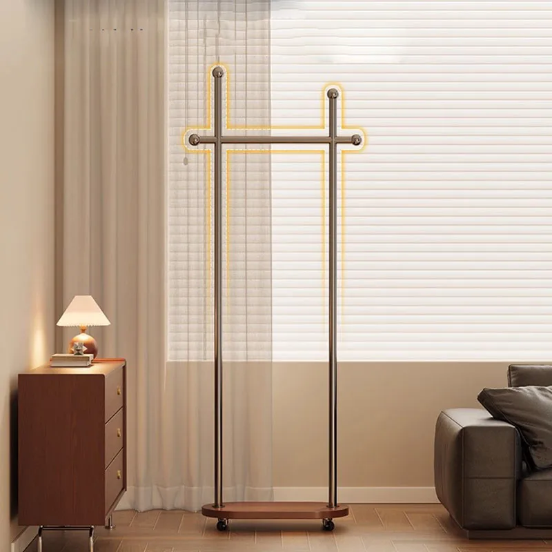 rf-Indoor Standing Coat Racks Garment Hall Tree Organizer Metal Display Coat Racks Space Saving Floor