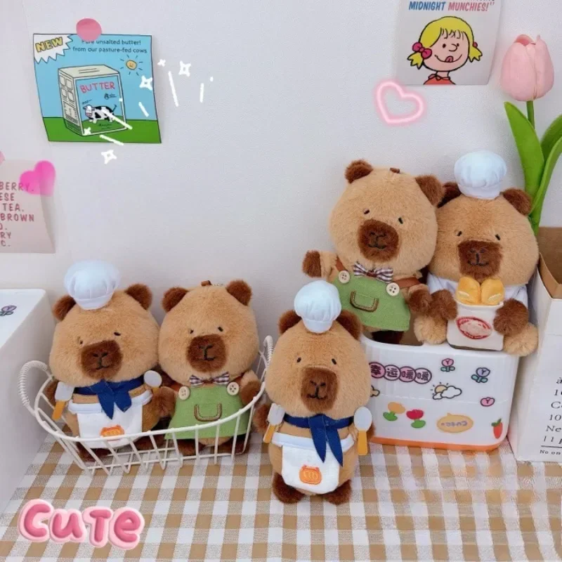 New Capybara Keychain Chef Shape Capybara Bag Keychain Baby Photography Accessories Children's Birthday Gift Holiday Small Gift
