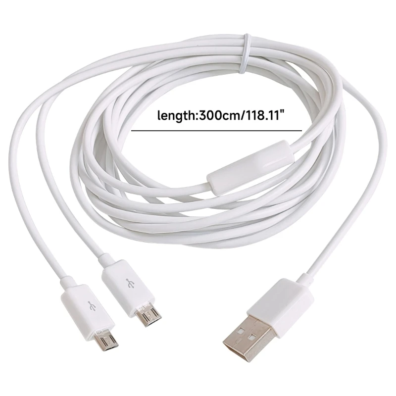 2-in-1 USB to Micro USB Cable for Faster Charging Phones and Tablets Data Cord Charge Two Devices Simultaneously Dropship