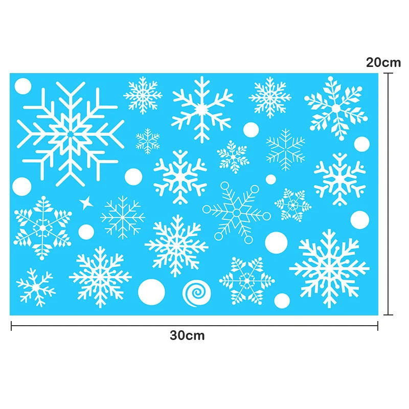 1Set Kerstserie Sneeuwvlok Elektrostatische Raamstickers Kinderkamer Kerstdecoratie Decals Nieuwjaar Behang