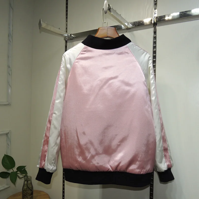 Sukajan femmes printemps pilote veste broderie Baseball Floral Bomber vestes 2 côtés portable américain femme filles manteau 2025 Z1