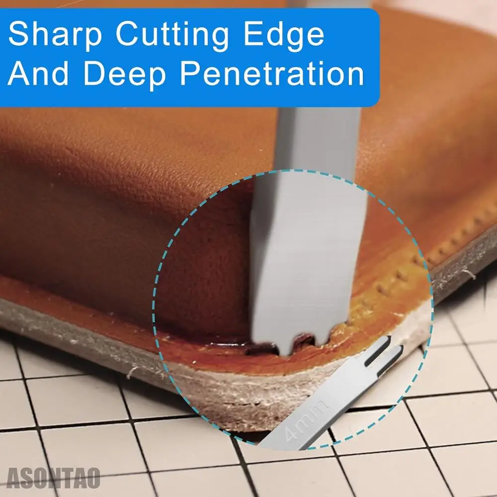 Инструменты для кожи, белая сталь 3 ~ 6 мм 1/2/4 зубцов DIY бриллиантовое зеркальное долото, наборы для работы с кожей, дырокол для кожи