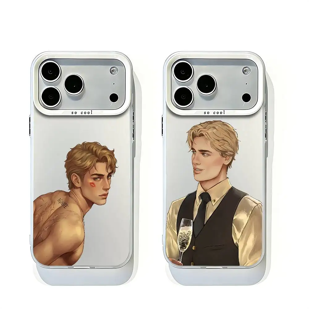 

Aaron Warner S-Shatter Me White Matte So Cool Lens Bumper Printed Cover For iPhone 16 15 17 14 11 12 13 Pro Max
