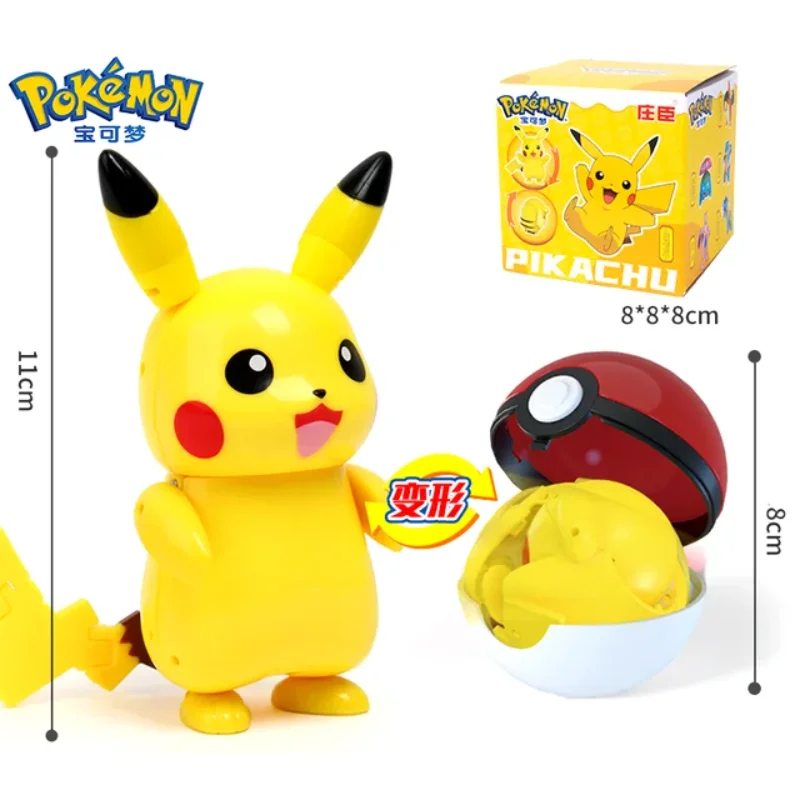 Pokemon Pikachu Figures Toys Pocket Monsters Ball Model Pokeball Cartoon Game Action Figures Toy for Kids Xmas Gift