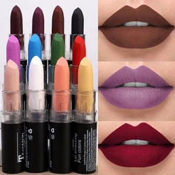 Sexy Matte Yellow Lipstick Long Lasting Non Fading Non-stick Cup Solid Lip Gloss Christmas Halloween Party Lips Makeup Cosmetics