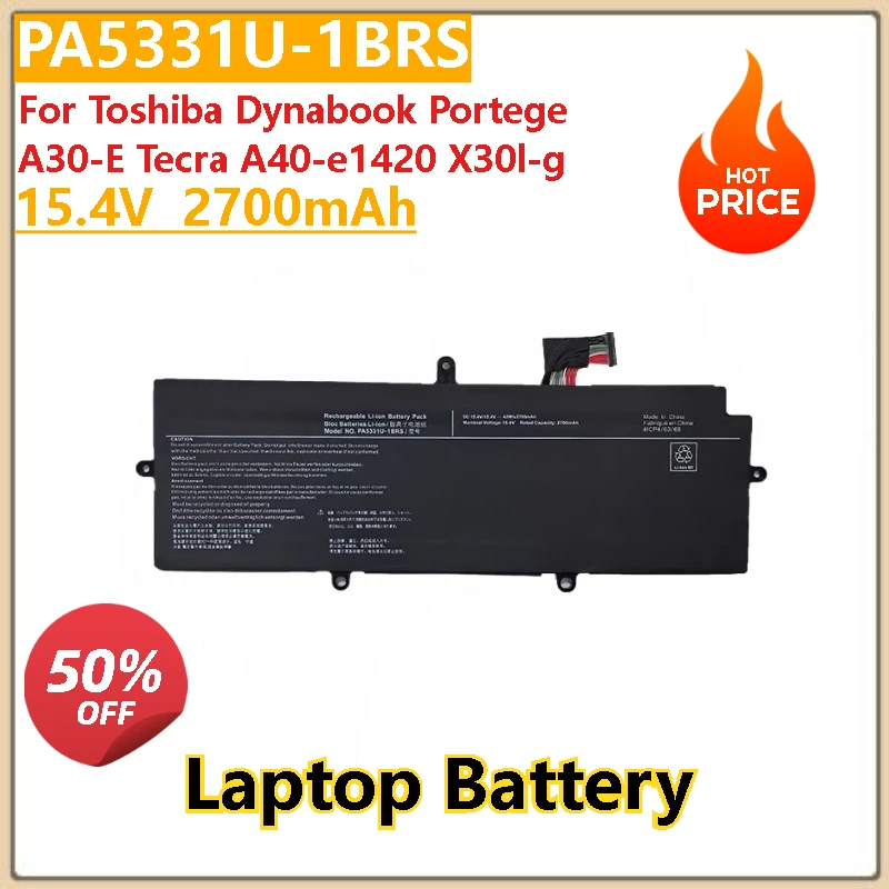 

New 15.4V 2700mAh Replacement Mobile Phone Battery PA5331U-1BRS For Toshiba Dynabook Portege A30-E TX30l-g ecra A40-e1420