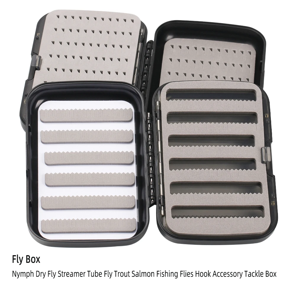 Wifreo Fly Fishing Flies Box Waterproof Trout Bass Nymph Flies Collect Box Fishing Tackle Hook Storage Tackle