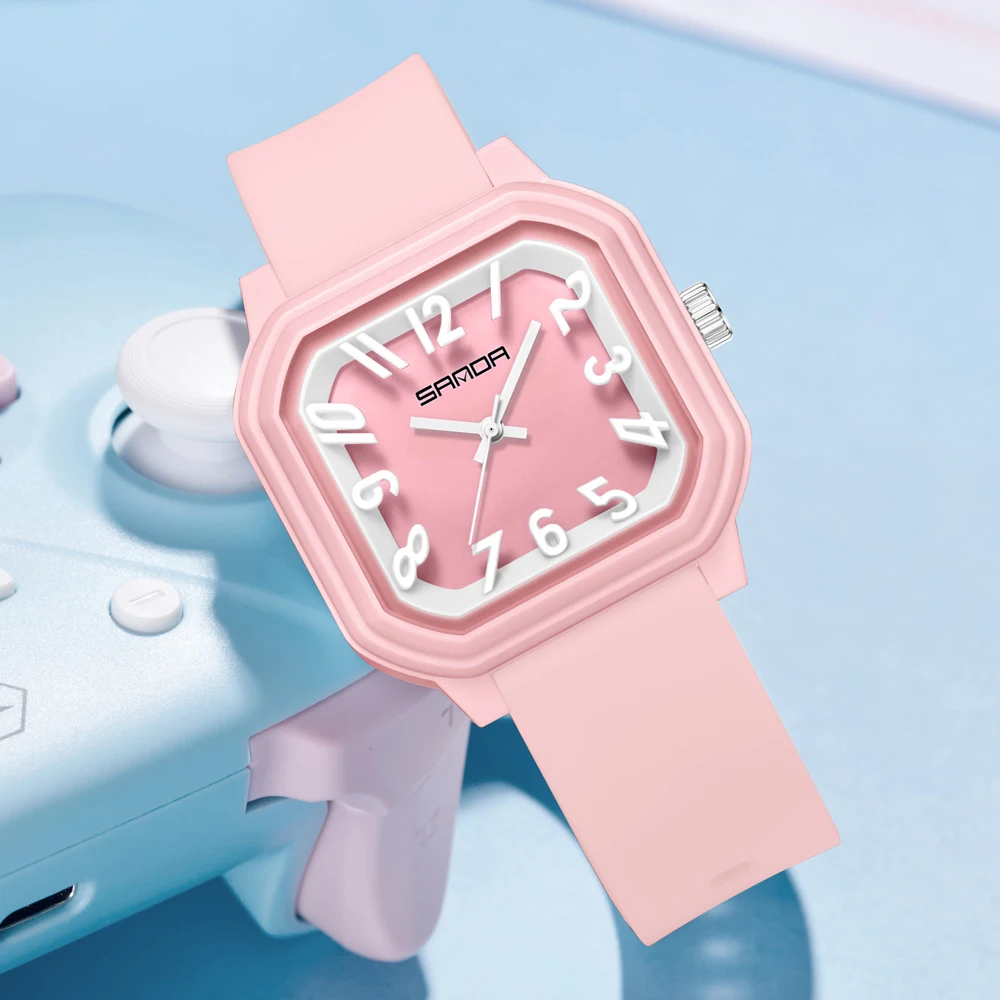 Brand Casual Women Watch Fashion Square Simple Womens Watches Waterproof Lady Quartz Wristwatch Analog Watch for Woman Teenagers
