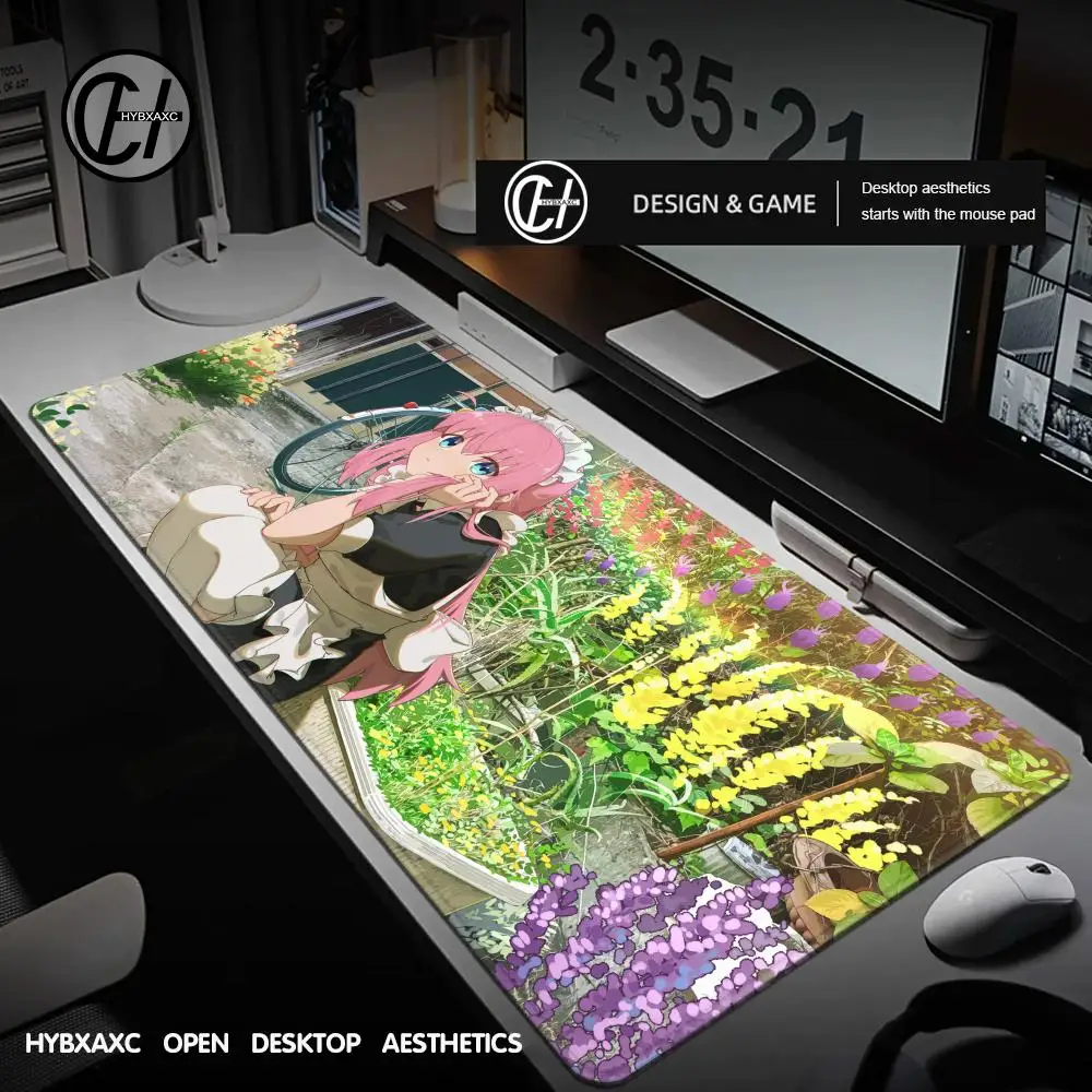 

Hot Large Gaming Bocchi the Rock Mousepad Game Rubber Computer Mouse Mat Anime HD Print Mouse Pad Gamer Locking Edge Mat