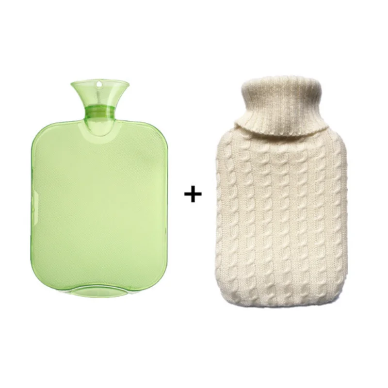 

Бутылка для горячей воды 2000 мл, Классическая сумка для горячей воды из ПВХ, Взрывозащищенная утолщенная прозрачная грелка для рук