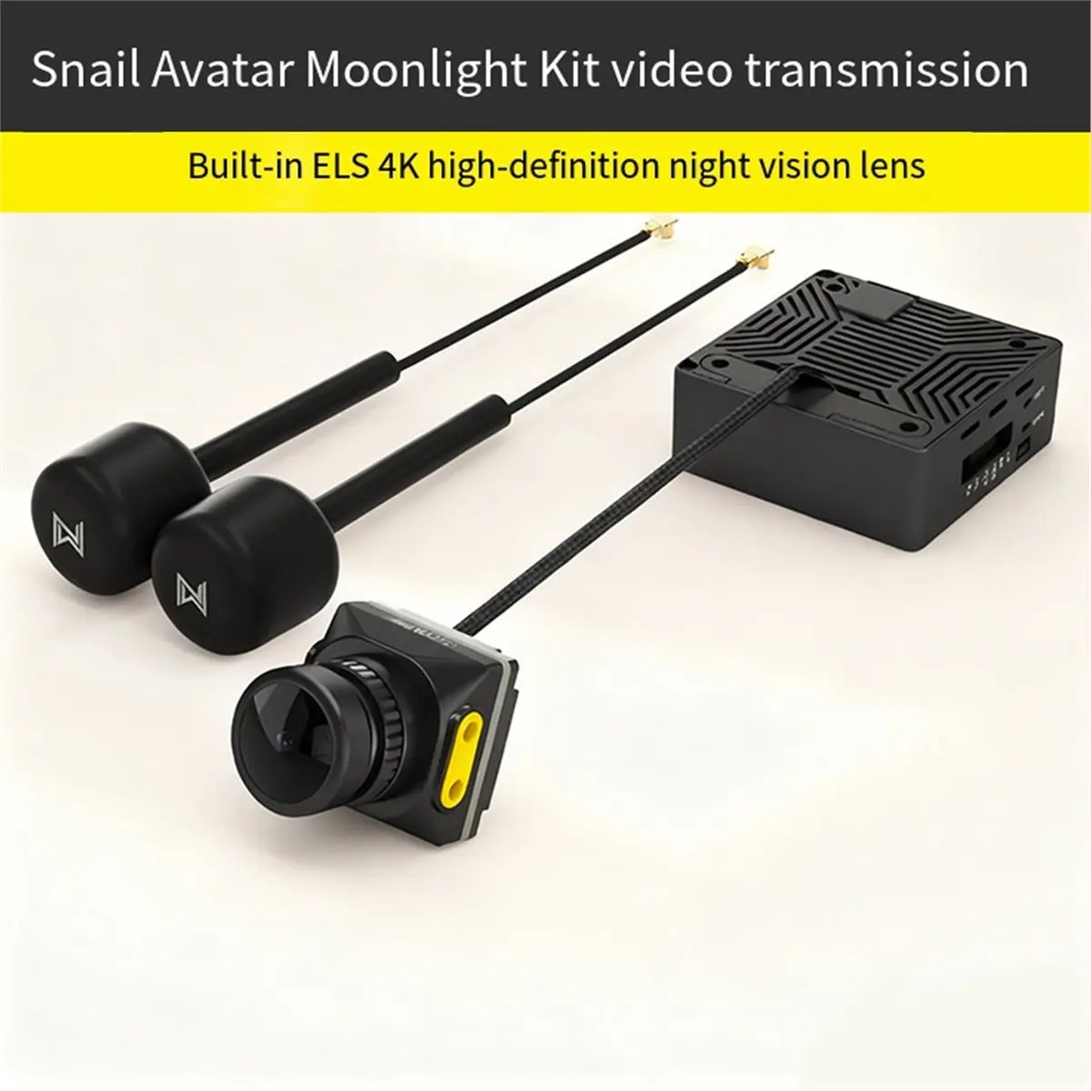 fine Moonlight KIT HD VTX 4K Camera with Built-in Gyroscope Gyroflow Support Low Latency Digital FPV System for Racing Drones