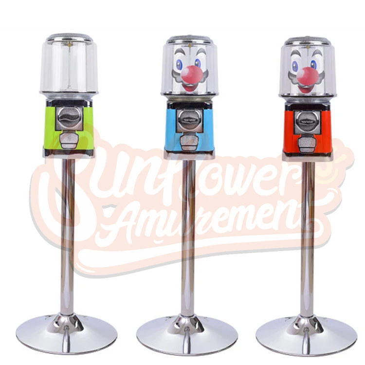 Factory Price Large Spherical Chewing Gum Bubble Vending Machine Coin Acceptor with Detachable Cash Drawer Amusement Function