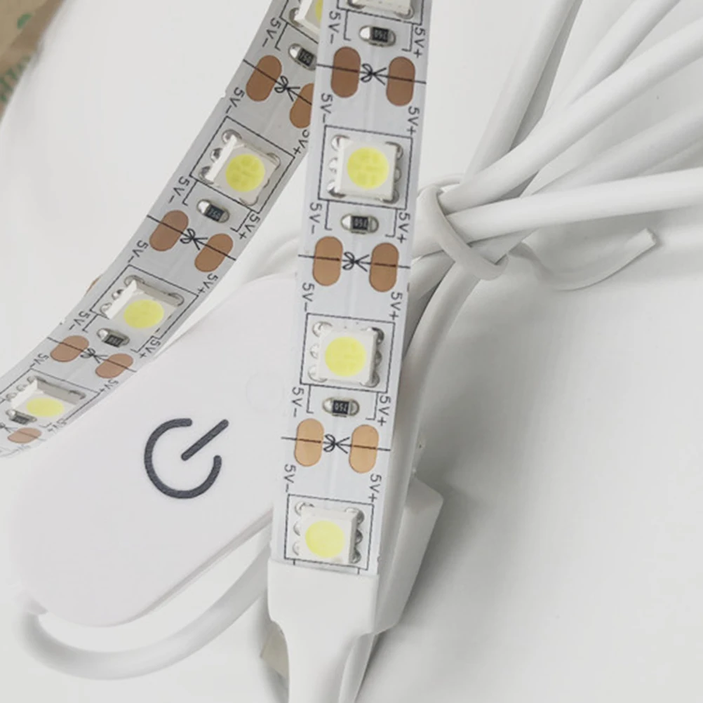 

Touch Dimming LED Sewing Machine Light Strip Small Task Lamp Work Lights USB Powered Rope Thin PVC Shade