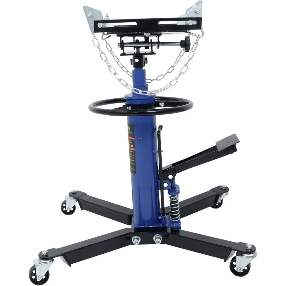 

Гидравлический телескопический домкрат емкостью 1322 фунтов, поворотное колесо на 360 градусов, синяя двойная плунжерная передача