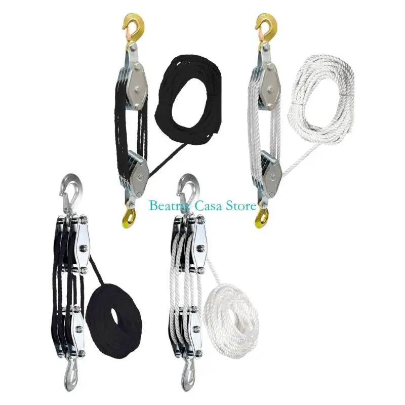

Heavy Duty Pulley Block System Mechanical 1100/2200Lbs Capacity KXRE