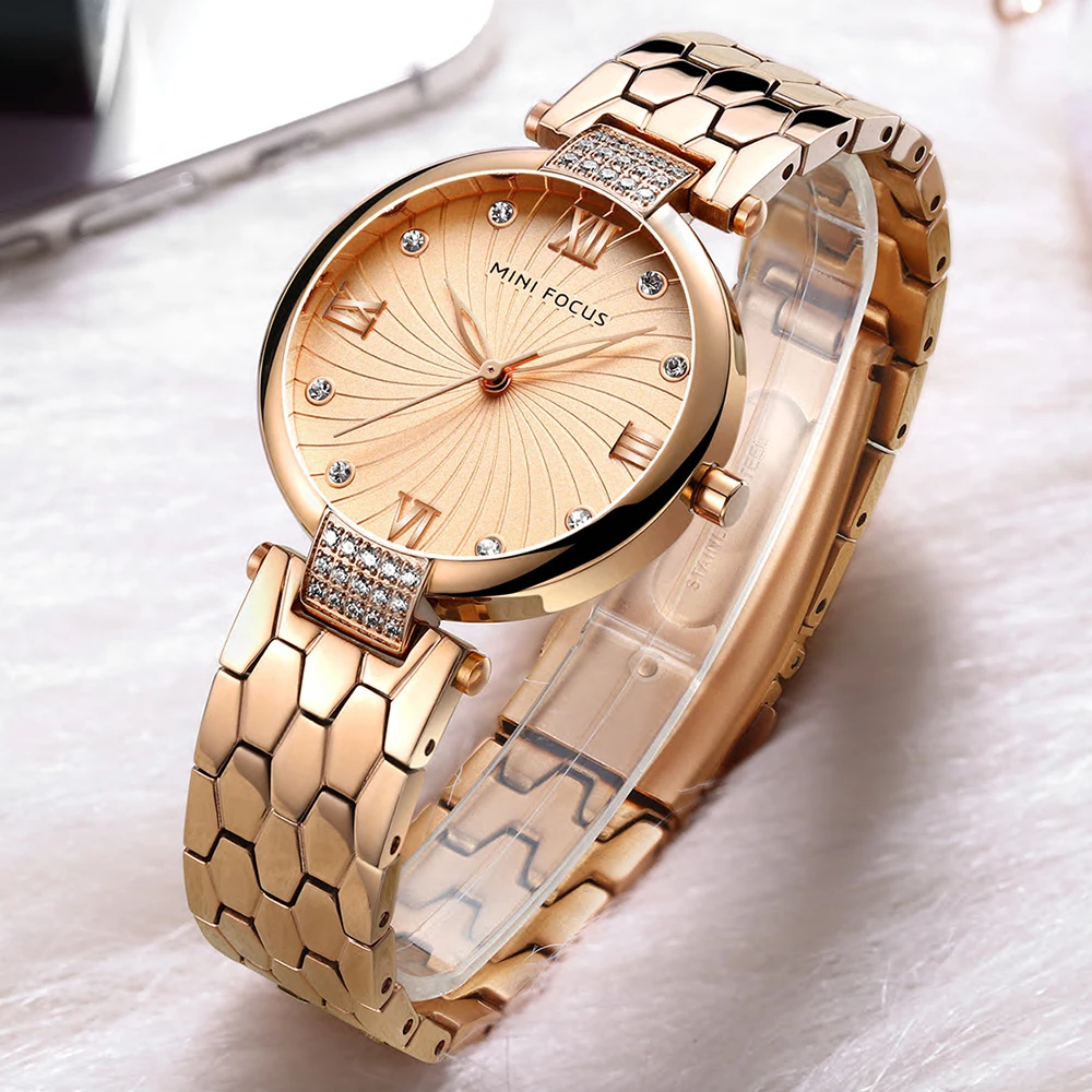 2025 New Women's Luxury Watch Matte Dial Japanese Quartz Movement Stainless Steel Mesh Strap Mini Focus Brand Original Watch