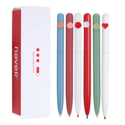 Never Kawaill Rotary Metal Gel Pen Set 0.5MM Ink Sign Pens Bolígrafos Caneta Stylo Premec Swiss Refill Office Student Stationery