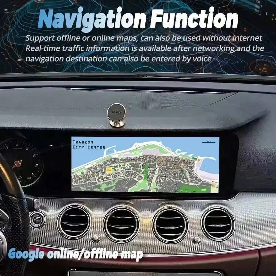 Dual Screen For Benz E200 E300 W213 2016-2018 Ntg5.0 5.5 Car Radio Carplay Audio GPS Navigation Multimedia Video Player HeadUnit