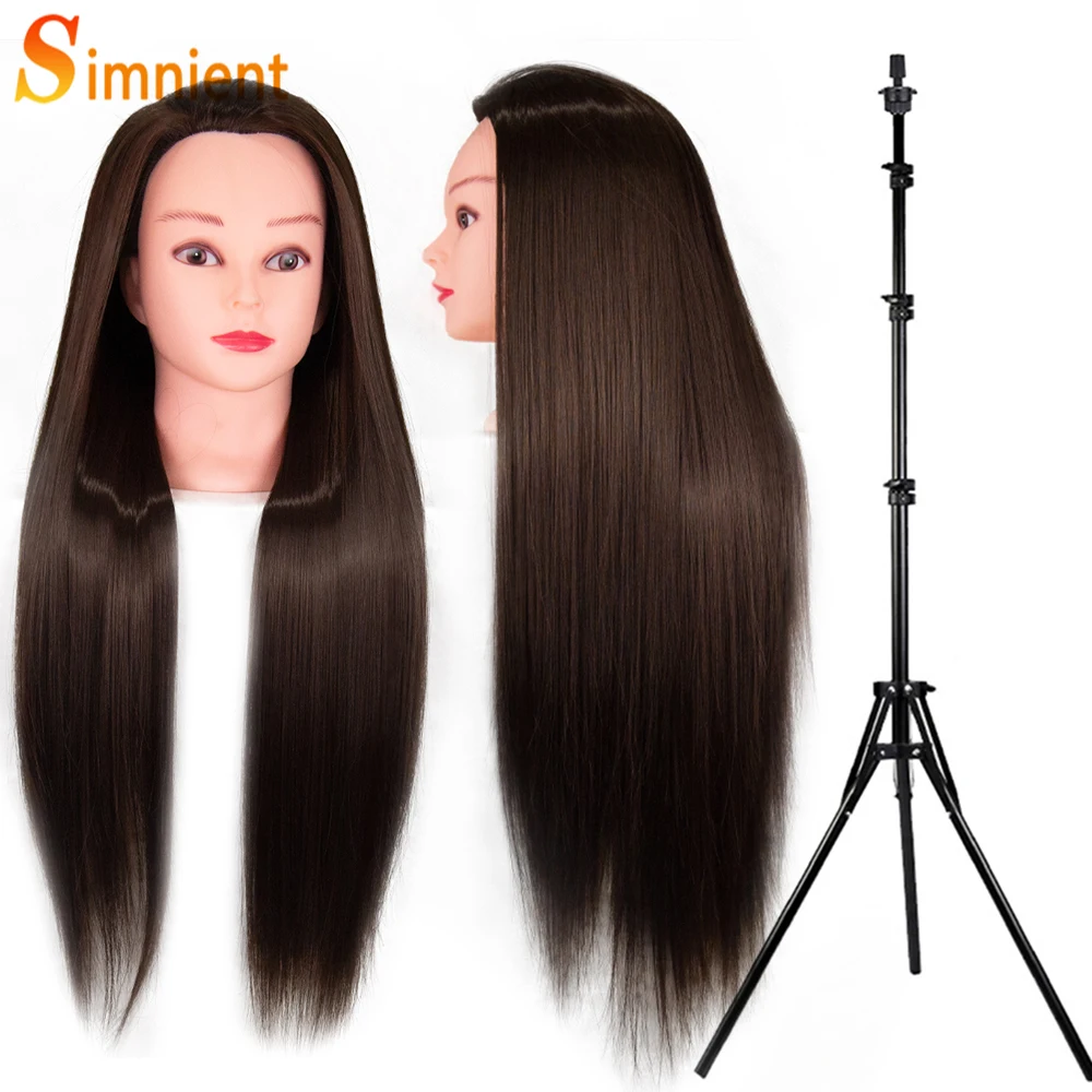 

100% High Temperature Fiber Blonde Hair Mannequin Head Training Head For Braid Hairdressing Manikin Doll Head With Wig Tripod