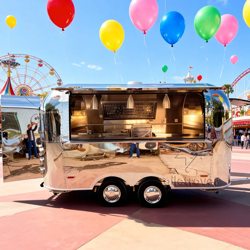 

Street Mobile Food Trailers Fully Equipped Kitchen Hot Dog French Fries Tacos Hamburger Used Food Truck for Sale in China