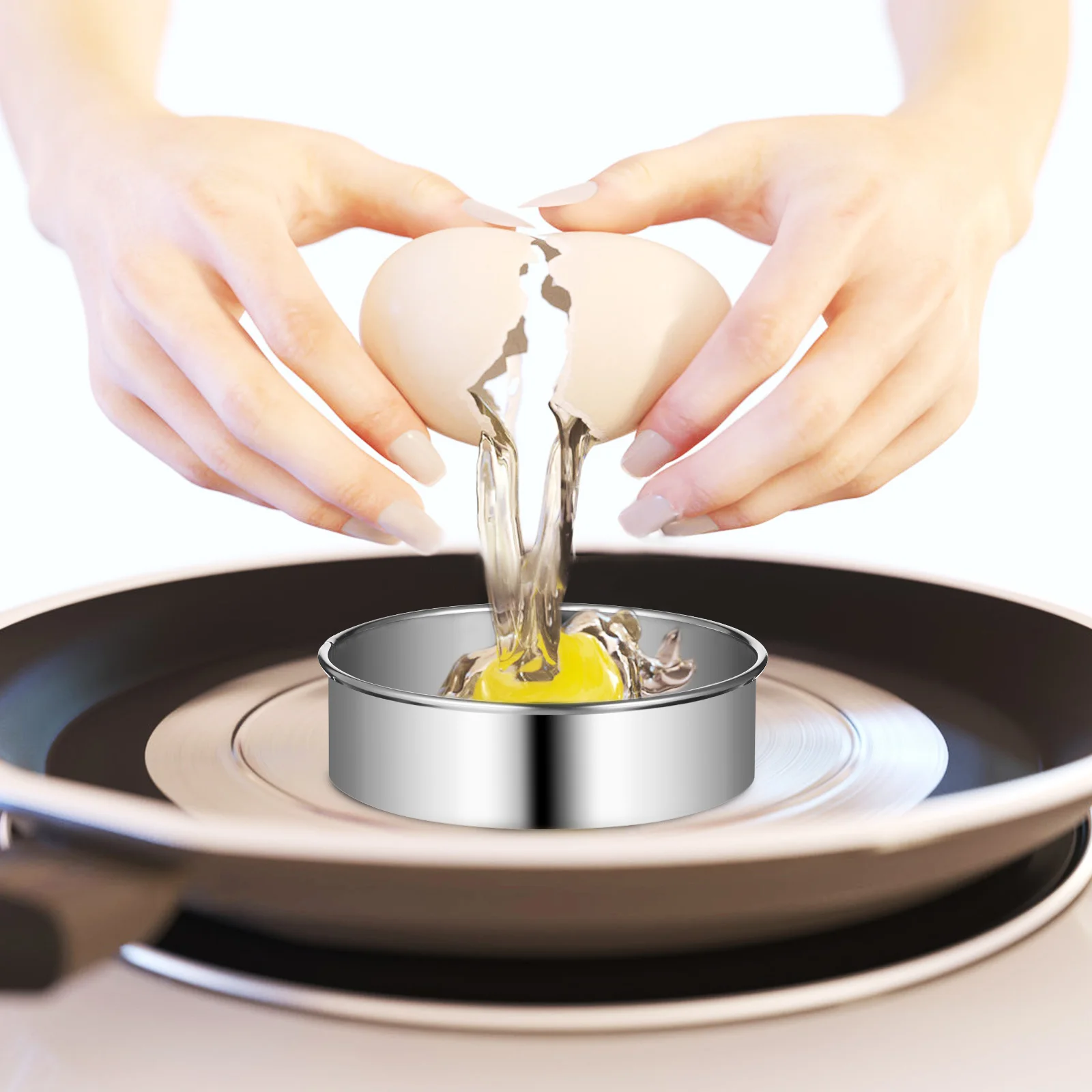 

12Pcs Stainless Steel Baking Rings Mousse Molds Smooth Edges Versatile Use Cake Tart Muffin Cookie Cutter