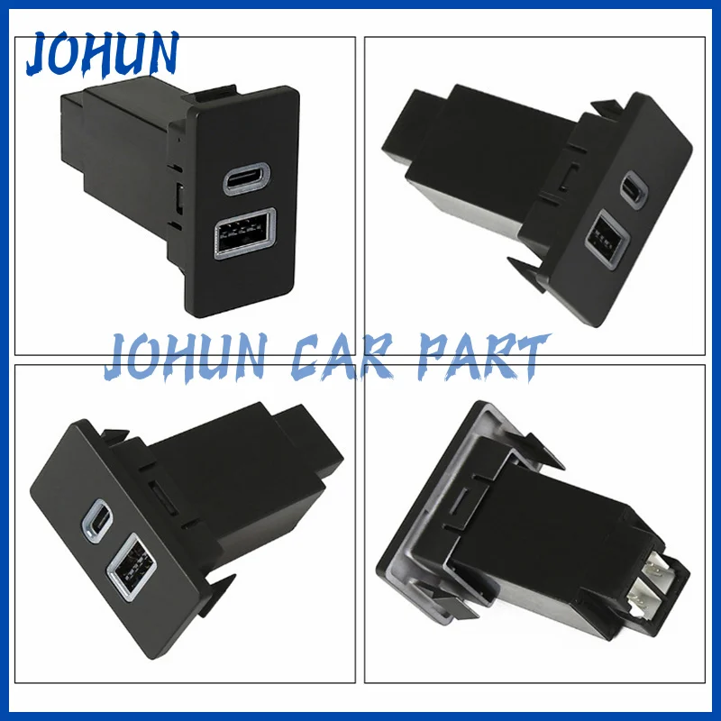 Picture 6: Car Fast Charging Socket Input Adapter Audio Radio U-Disk Flash Socket Modified Charger USB TYPE-C For Toyota Corolla LC80 LC95