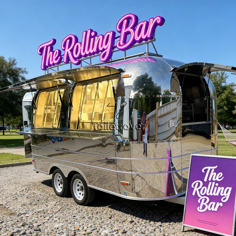 New Design Food Truck China Pizza Food Trailer Kiosk Usa Uk Standard Mobile Food Truck Trailer with Full Kitchen Equipment