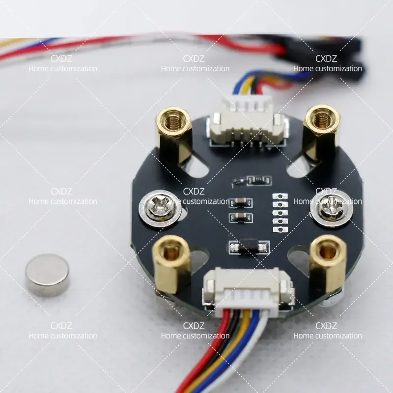 MT6701 Magnetic Encoder Module 14-bit High Precision ABZ SSI Isometric Angular Speed FOC Strip Line and Magnet