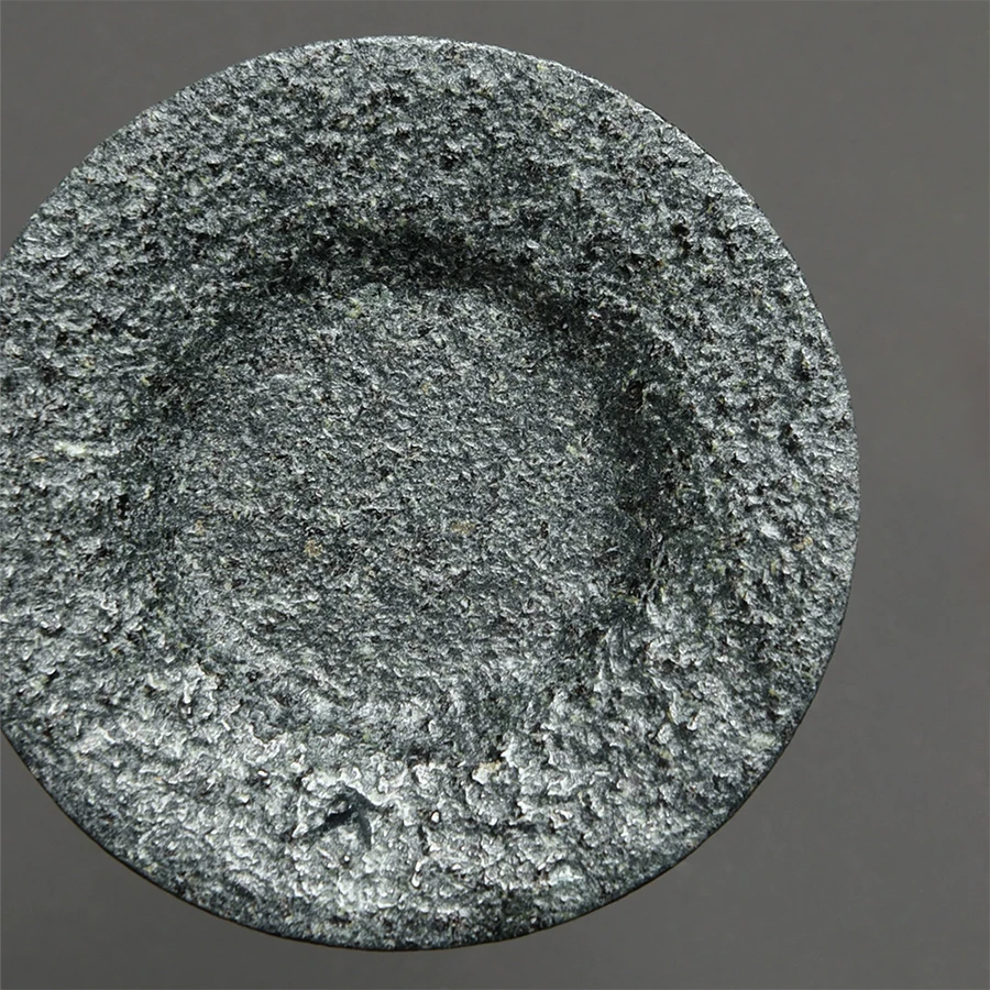 Naturstein-Teetassenuntersetzer Wabi Sabi aus massivem Blaustein, handgeschnitzt, vielseitig einsetzbar, Kung-Fu-Tee-Zubehör, Zen-Öko-Tischdeko – Detail 3