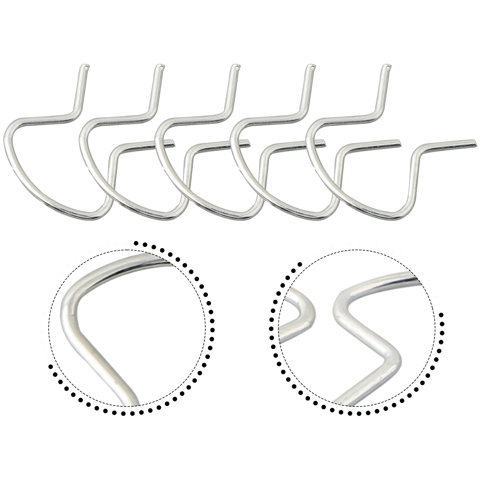 For Chevrolet For Pontiac Replacement Crank Retainer Door Handle Wind Horseshoe Clip Set Left Plastic Right Sliver