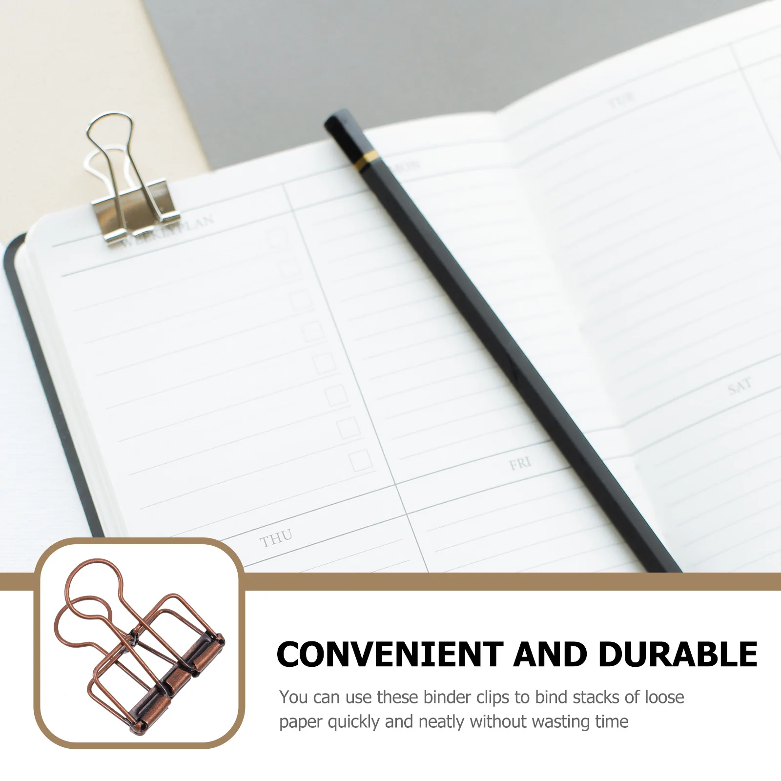 

6 Pcs Bronze Dovetail Clip Binder Clips Colors Retro Organization Papers Organizing Office Decorative Document Metal Stationery