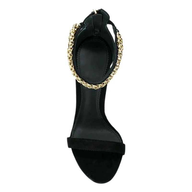 Summer new round headed leather bread and bow sandals for banquet dresses, large size metal slim heels, high-heeled women's shoe