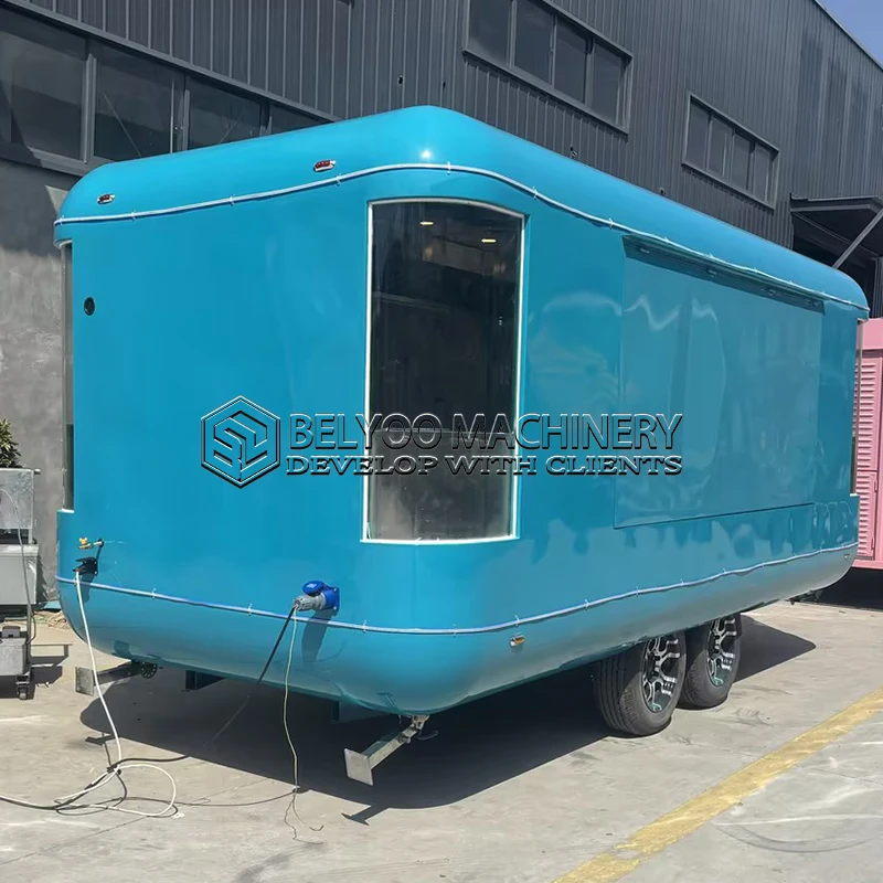

Belyoo Food Truck Многофункциональный полностью оборудованный кухонный тако-барбекю подставка для пиццы закуска для фестиваля Кейтеринг городской уличный торговый центр