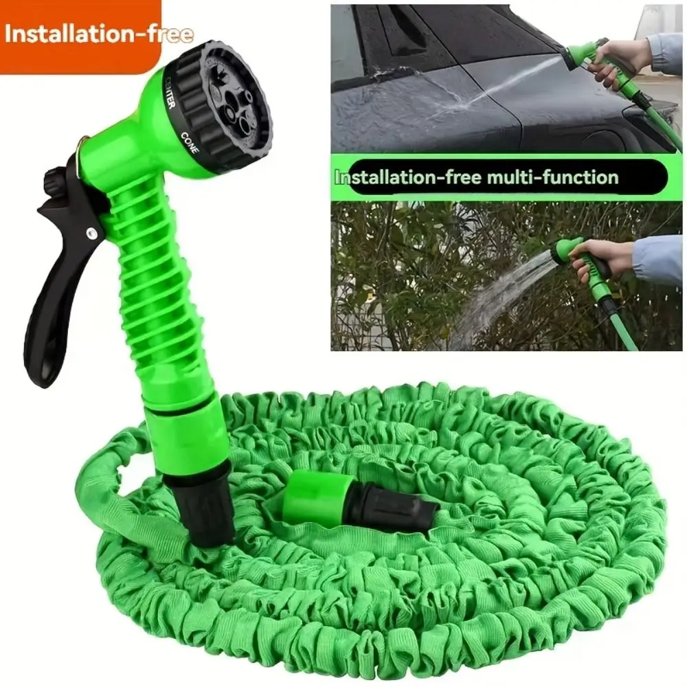 

Plastic Material Expandable Magic Hose 7 Spraying Functions Retractable Design High Pressure Water Sprayer Durable Materials