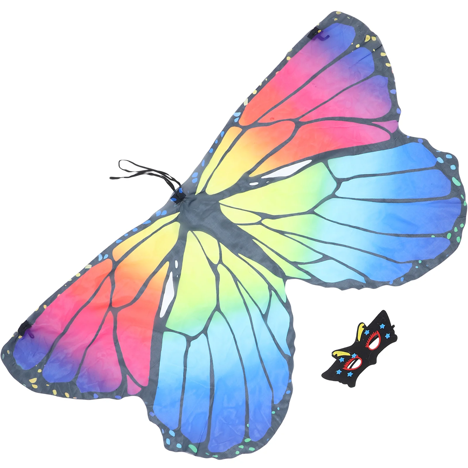 1Set Children Butterflies Wing Cape Costume Shawl Cosplay Supplies Halloween Party Fairy Dress Up Wings for Kids Festival