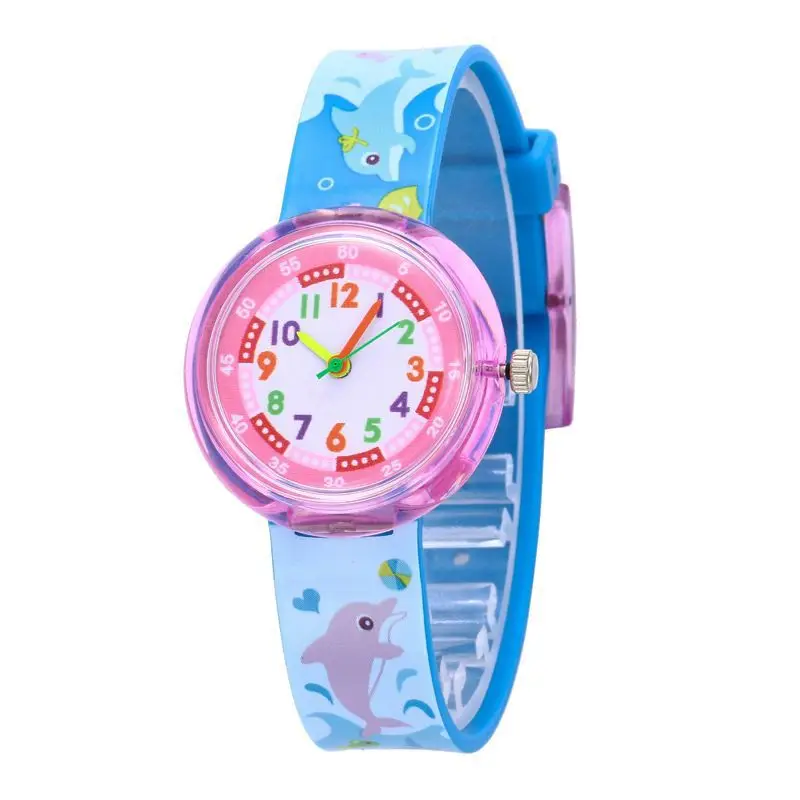 Reloj de flores de abeja de dibujos animados para niños, moda informal, unicornio, pony, relojes de cuarzo para estudiantes, niños y niñas, reloj para niñas