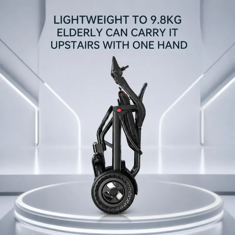 YAO German Electric Wheelchair for Elderly Intelligent Automatic Ultra Light Folding Portable Mobility Scooter for Disabled