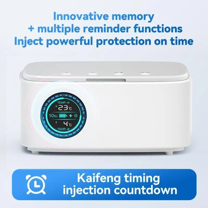 U1je insulin pen cool case Vỏ du lịch động tủ lạnh insulin led nhiệt độ hiển thị máy làm mát bộ nhiệt điện