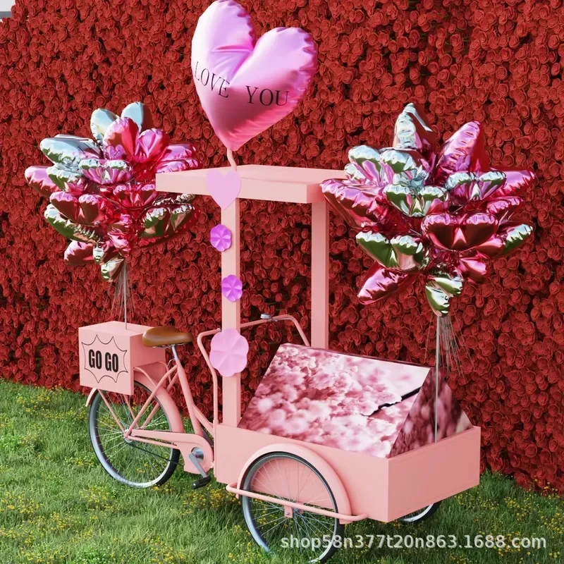 Mobile Food Cart Coffee Milk Tea Display Rack Night Market Stall Storefront Booth Promotional Push Cart for Street Vendor