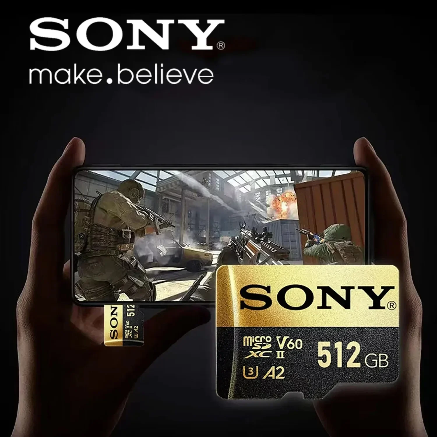 SONY Ultra-Carte mémoire flash Micro SD/TF pour téléphone, capacité de 128 Go, 256 Go, 512 Go, 32 Go, 64 Go, 128 Go, 1 To, livraison directe