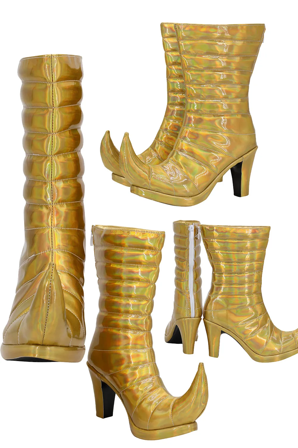 Mannen Vrouwen Dio Brando Cosplay Schoenen Laarzen Anime Rollenspel Goudgele Laarzen Halloween Kostuums Accessoire Op Maat Gemaakt