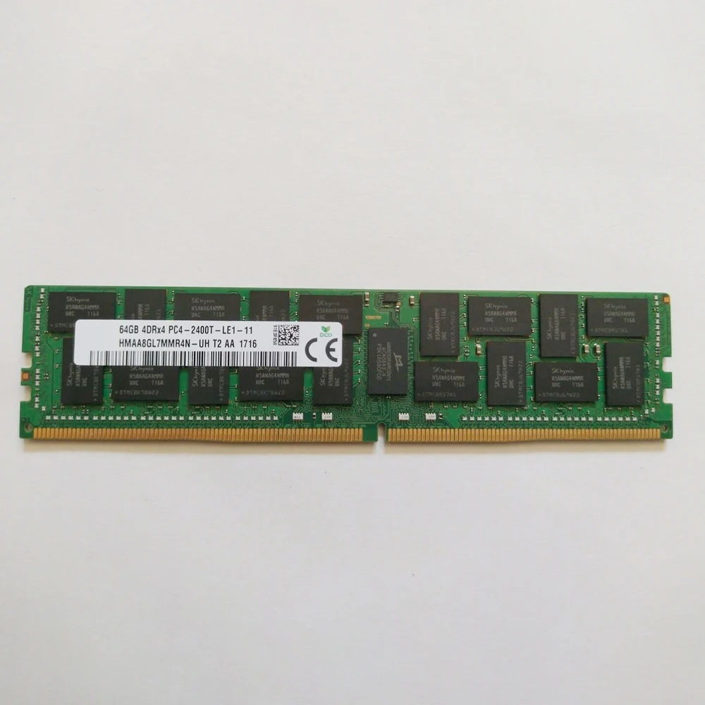 1 Pcs For SK Hynix RAM HMAA8GL7MMR4N-UH 64G 64GB 4DRX4 PC4-2400T-L DDR4 2400 REG LRDIMM Server Memory