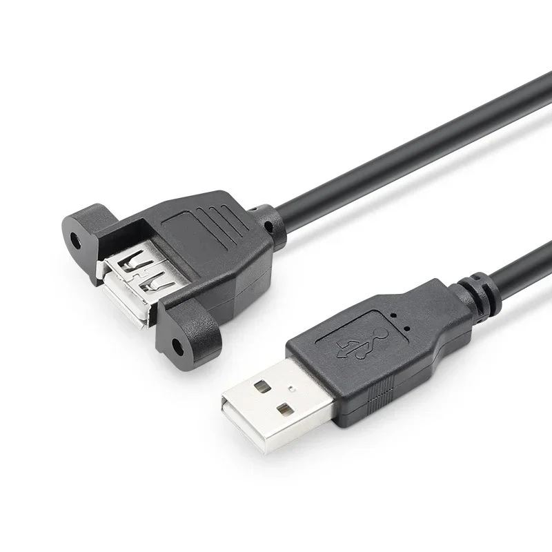 나사 패널 장착 포일 및 편조 차폐 케이블, 수-암 USB 2.0 익스텐션 케이블, 30cm, 50cm, 1m, 2m, 3m, 5m