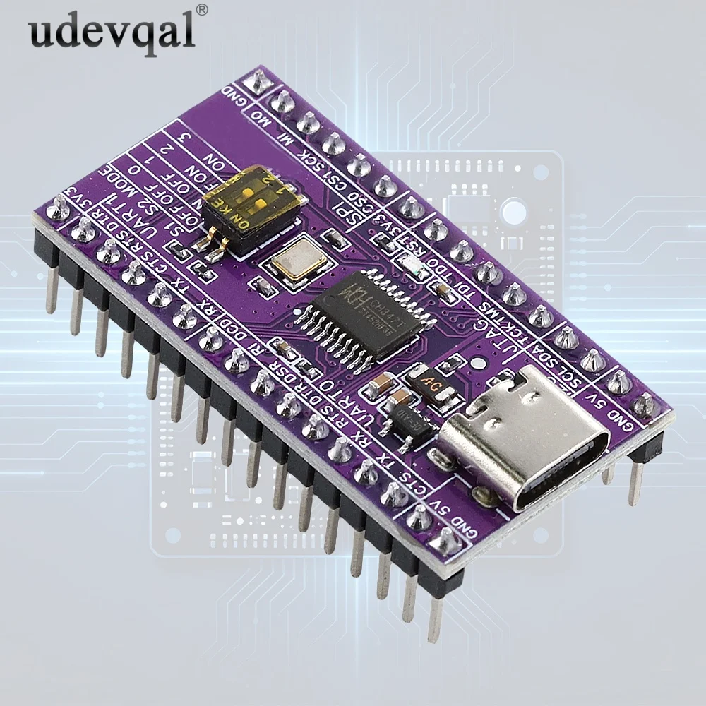 CH347T Development Board USB to UART I2C SPI JTAG GPIO Multi-Protocol Debugger and Programmer Type-C Interface