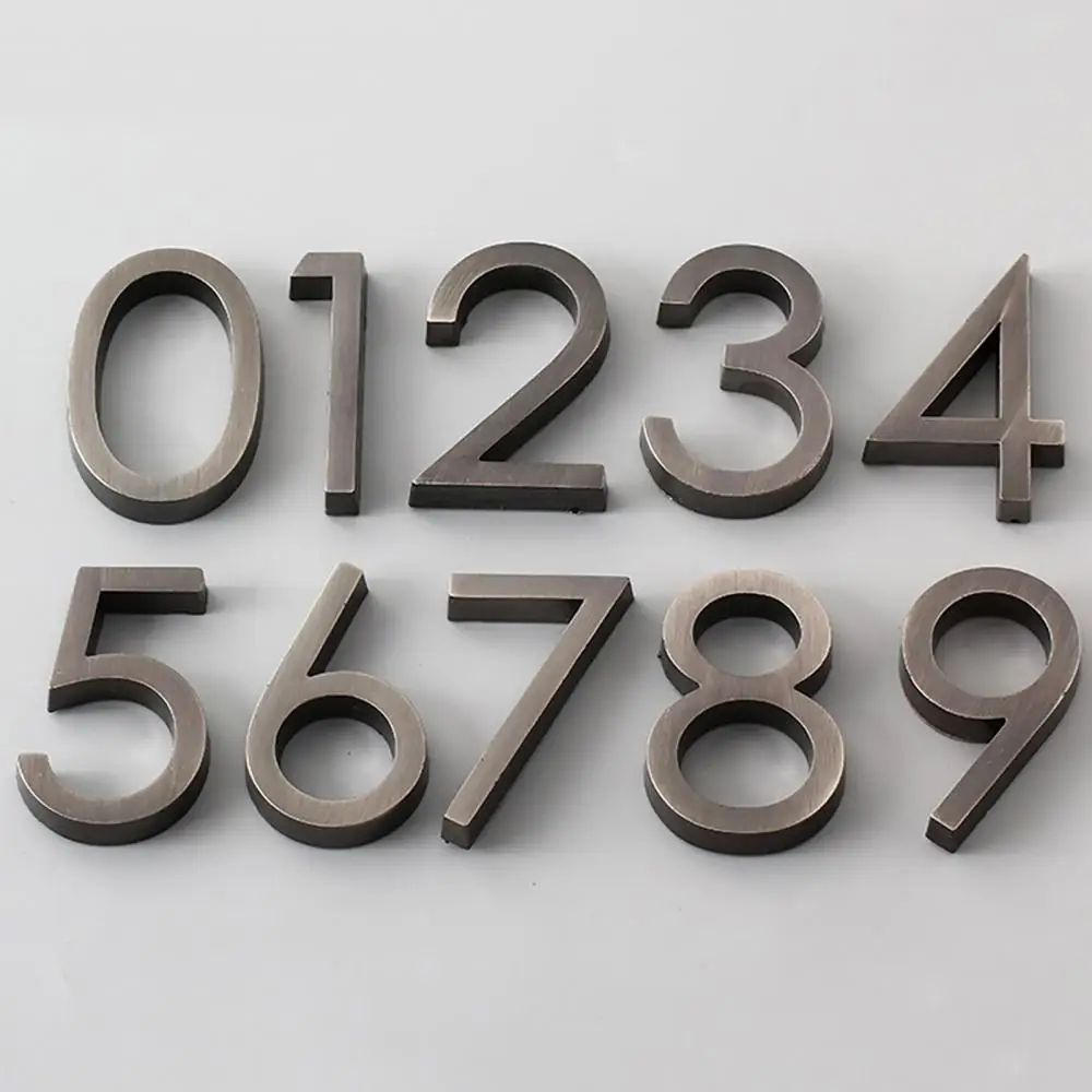 Adhesive 3D House Number Sticker Door Plate Sign Home Mailbox Apartment Hotel Room Address Number Door Decoration Digits Sticker