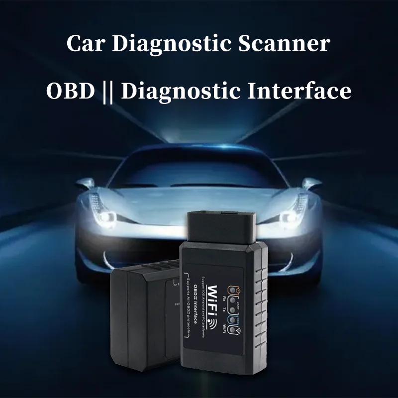 ELM327 V1.5 OBD2 WIFI OBD Car Fault Detector Black Label Support For Android and Apple