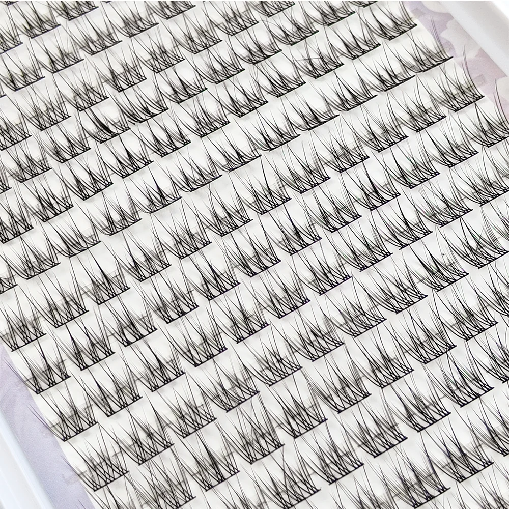 ‌Bulk Book-Style Lazy Fish-Tail Trio Set: Ultra-Soft Natural-Looking Single-Cluster Segmental False Eyelashes for Beginners